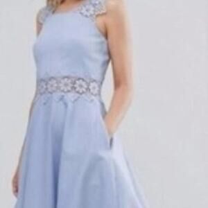 Ted baker light blue mini dress new